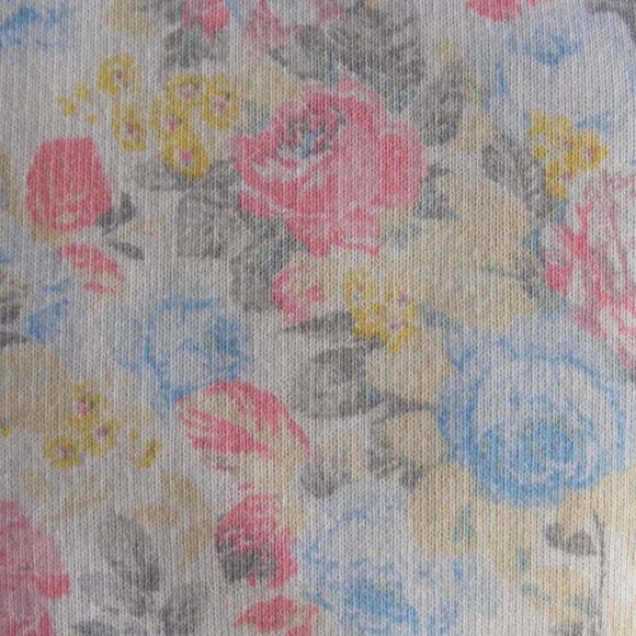 Vintage Granny Sweatshirt, L, multicolor Floral, Gray collar/cuffs, NAF NAF - Picture 12 of 13